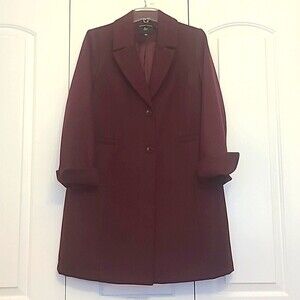 Dorothy Perkins Classic Two Button Single Breasted Rolled Cuff 3/4 Coat Size 10